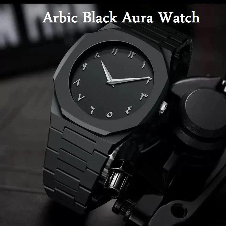 Men's watch Arabic black Aura